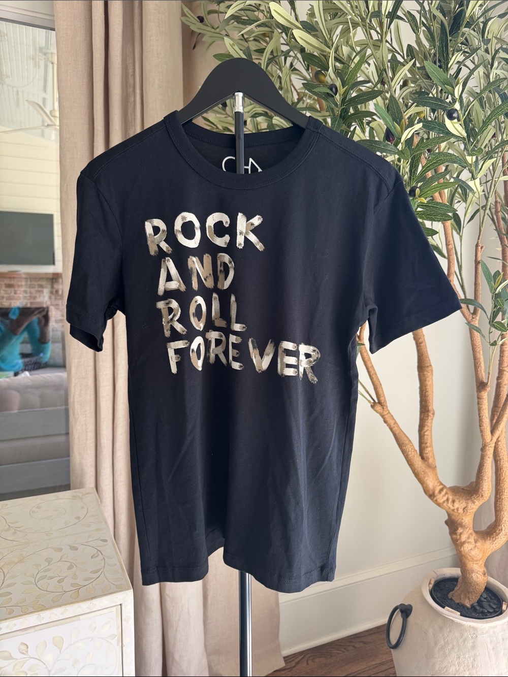 Chaser Black Graphic 'Rock and Roll Forever' Tee